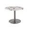 Holland Bar Stool Co 30" Tall OD214 Stainless Steel Table Base 22" Diameter 30" Diameter White Marble Top OD214-2230SSOD30RWM - alternate 1